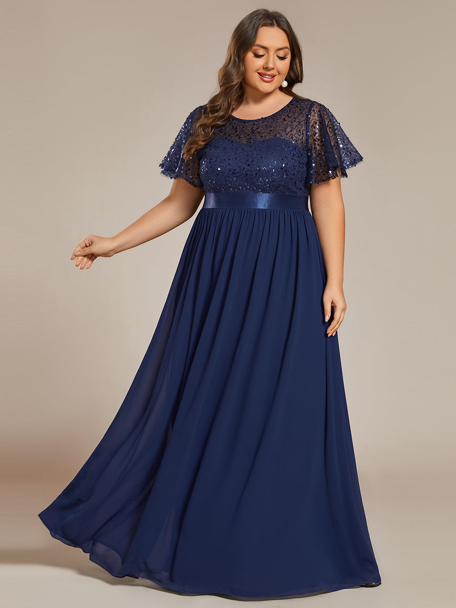 slim fit dress slacks 3509087 Black Slit Plus Size Evening Dress