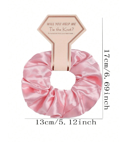 Pink Bridesmaid Scrunchie