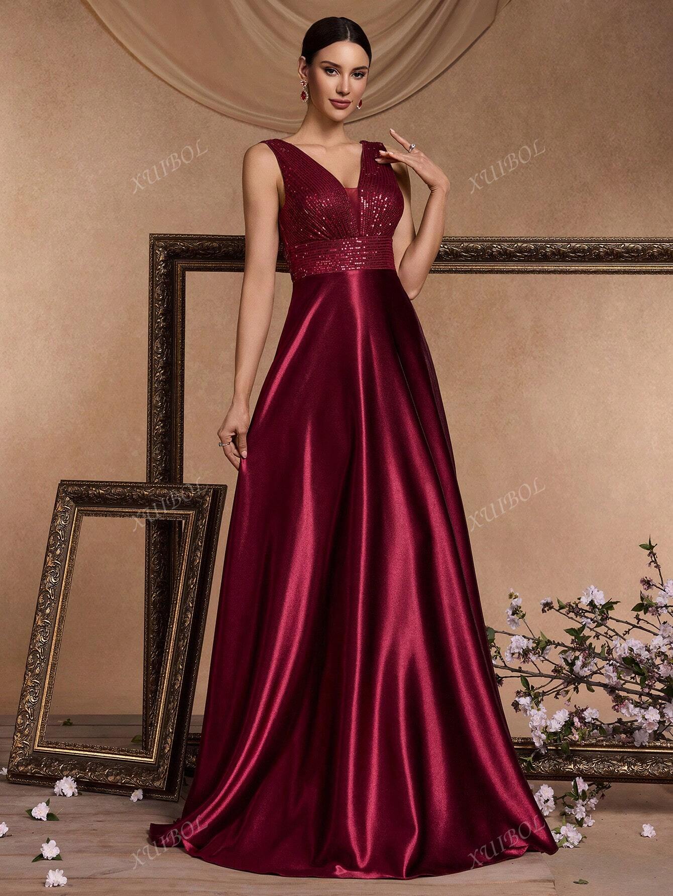 Beaded Taffeta Patchwork Evening Formal Dress Beaded Taffeta Patchwork Evening Formal Dress