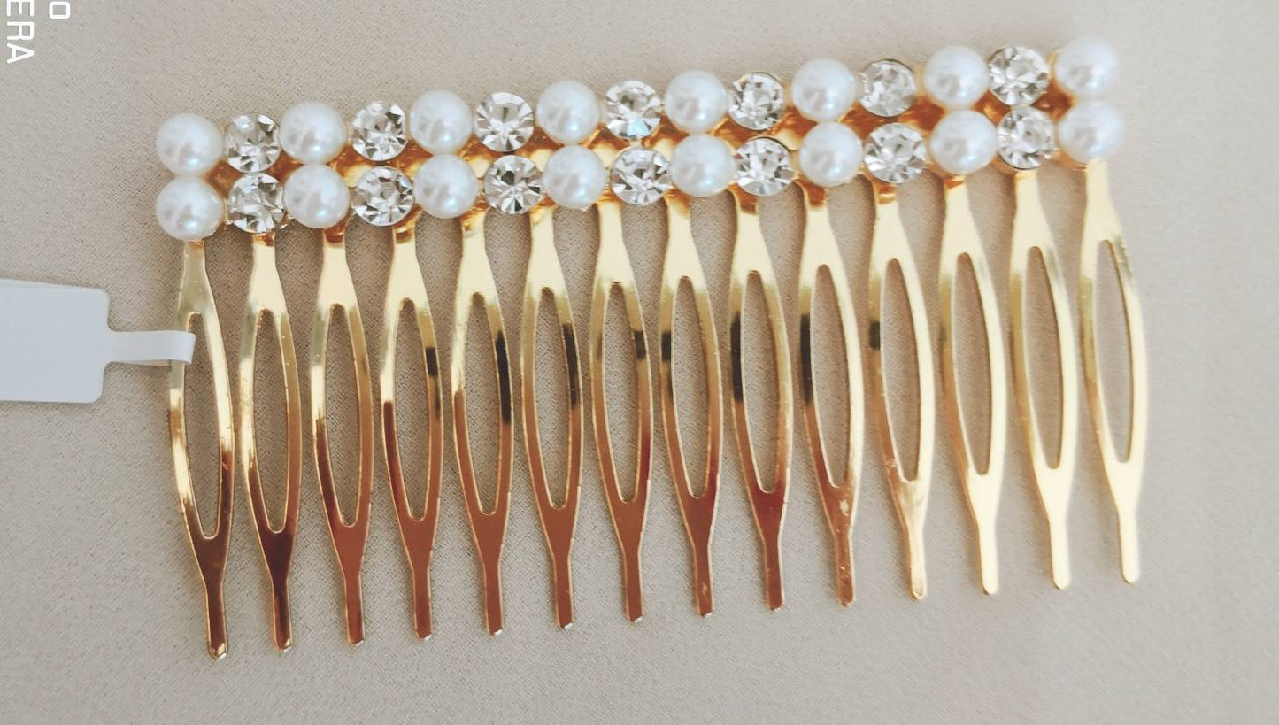 Faux Pearl Silver Hair Clip