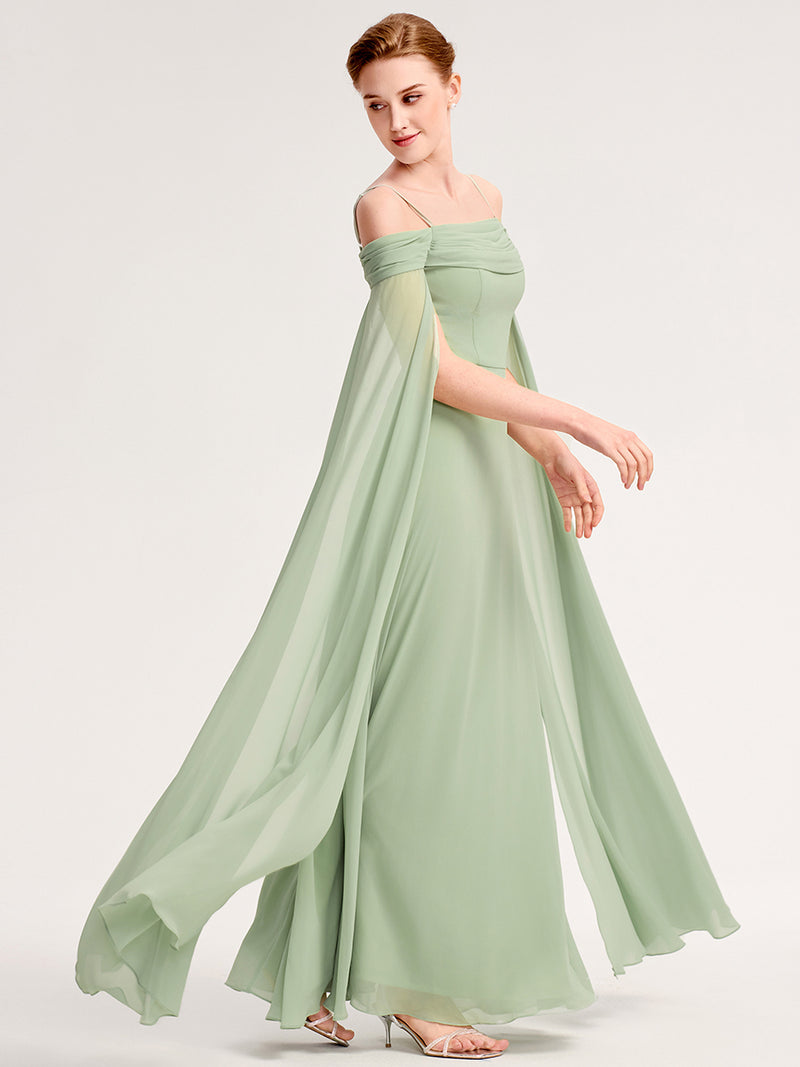 Floating Sleeves Bridesmaid Dress