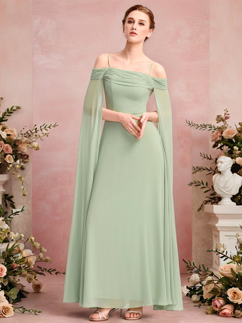 Floating Sleeves Bridesmaid Dress