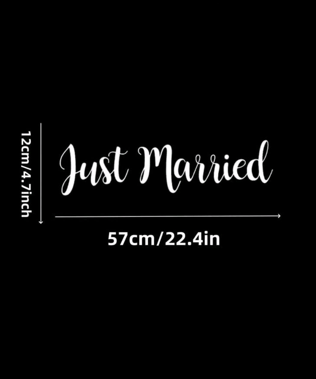 Just Married Wedding Car Sticker Decal