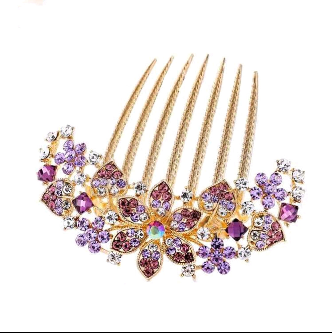 Seven-Prong Hair Comb Purple