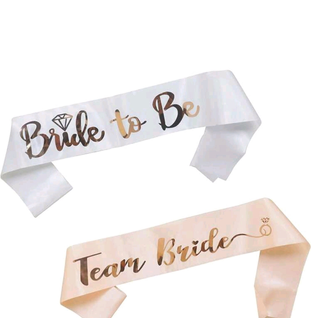 Rose Gold Hen Party Sash