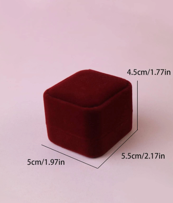Burgundy Proposal Ring Holder