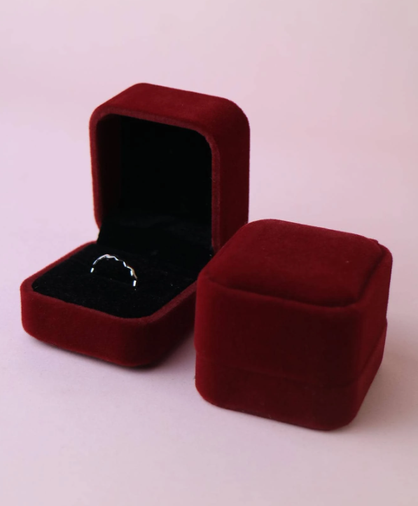 Burgundy Proposal Ring Holder