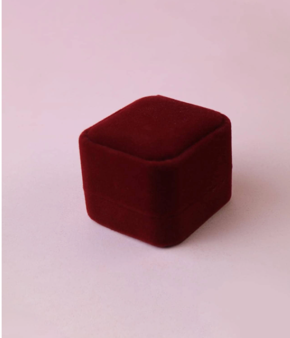 Burgundy Proposal Ring Holder