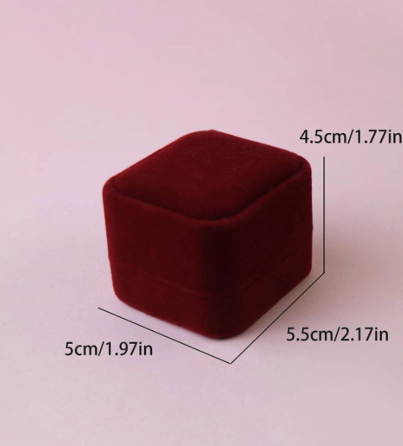 Burgundy Proposal Ring Holder