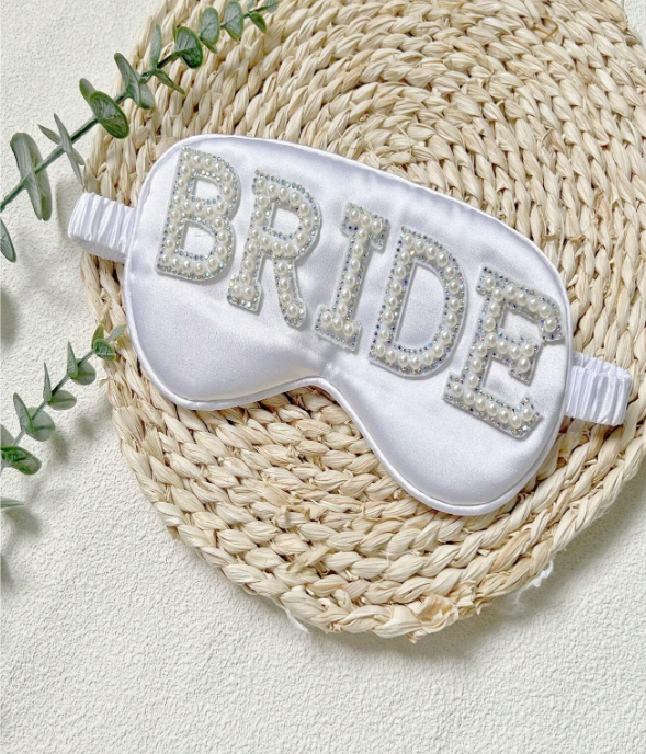 Pearl Letter BRIDE Eye Mask