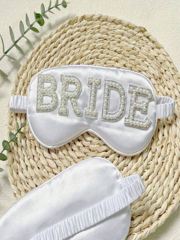 Pearl Letter BRIDE Eye Mask
