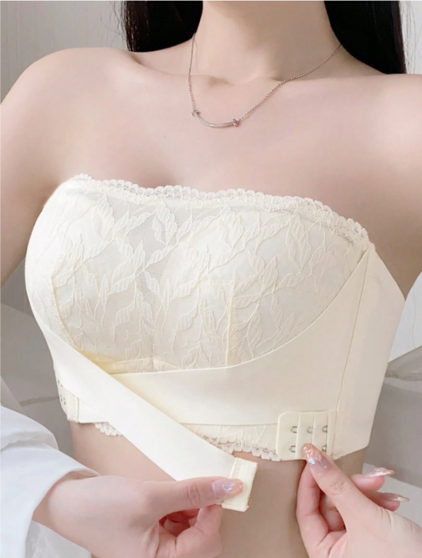Front Closure Lace Bridal Bra Without Underwire