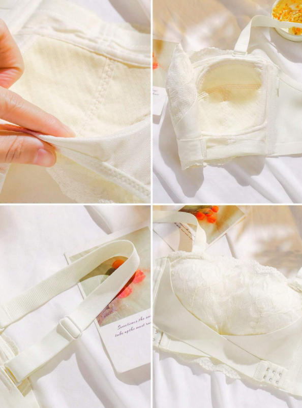 Front Closure Lace Bridal Bra Without Underwire