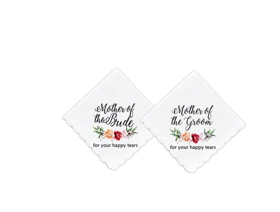 Mother Of The Bride Floral Handkerchief