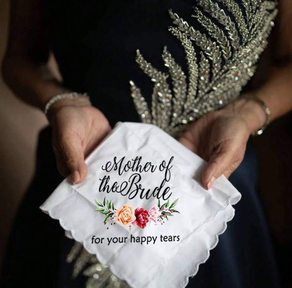 Mother Of The Bride Floral Handkerchief