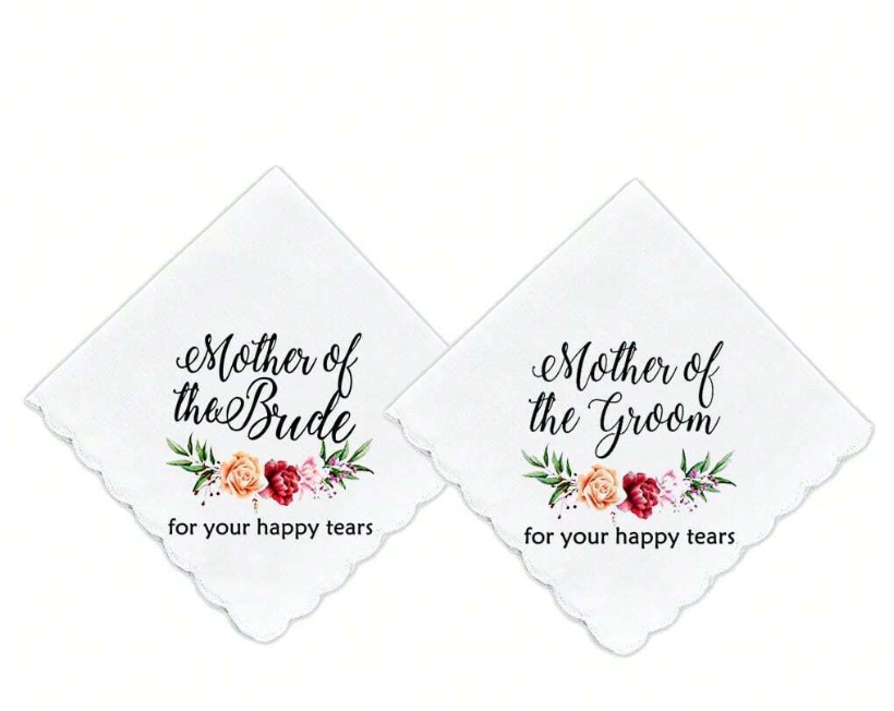 Mother Of The Bride Floral Handkerchief