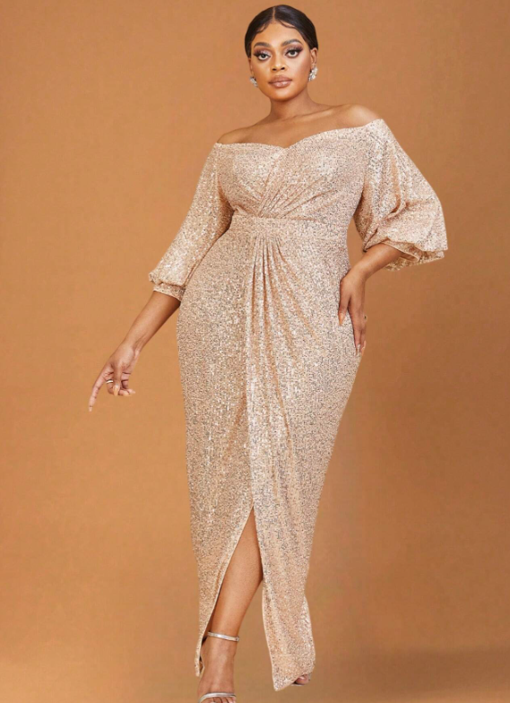 Wrap Sequin Dress