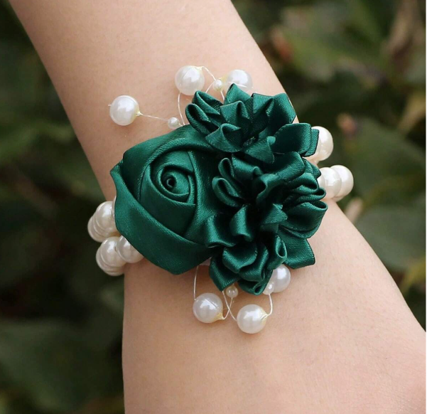Corsage and Boutonniere Green