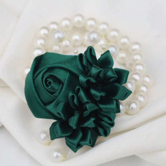 Corsage and Boutonniere Green