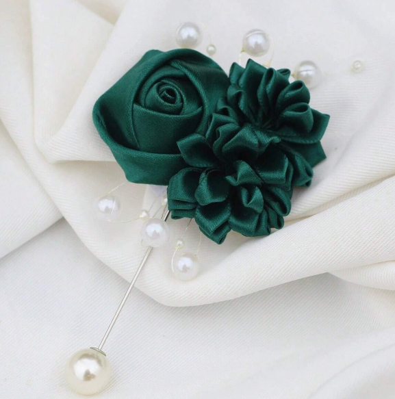 Corsage and Boutonniere Green