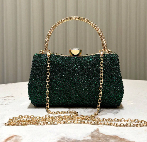 Glitter Luxury Rhinestone Decorated Evening Bag