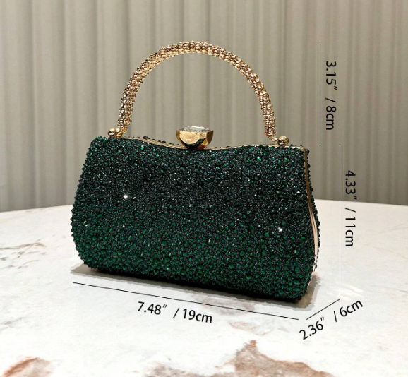 Glitter Luxury Rhinestone Decorated Evening Bag