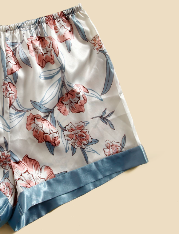 5pcs Floral Print Pajama Set