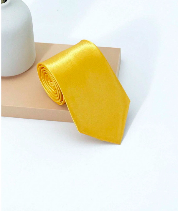 8CM Grosgrain Necktie - Yellow