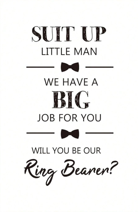 Ring Bearer Proposal Card