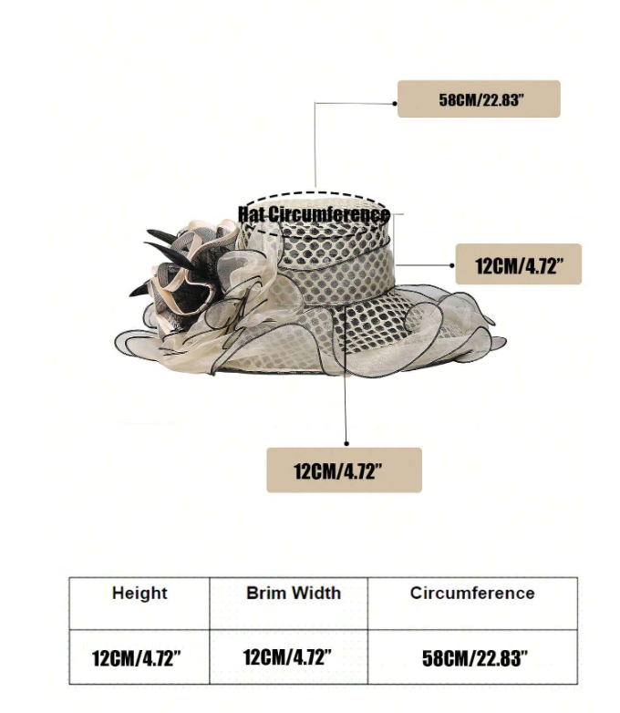 Organza Wedding Bridal Fascinator Hats Tea Party Dress Hat