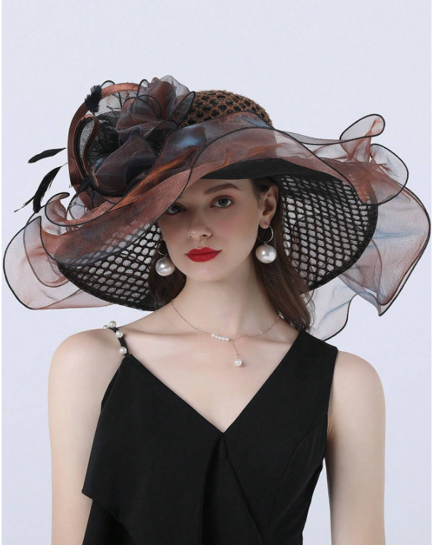 Organza Wedding Bridal Fascinator Hats Tea Party Dress Hat