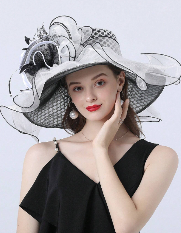 Organza Wedding Bridal Fascinator Hats Tea Party Dress Hat