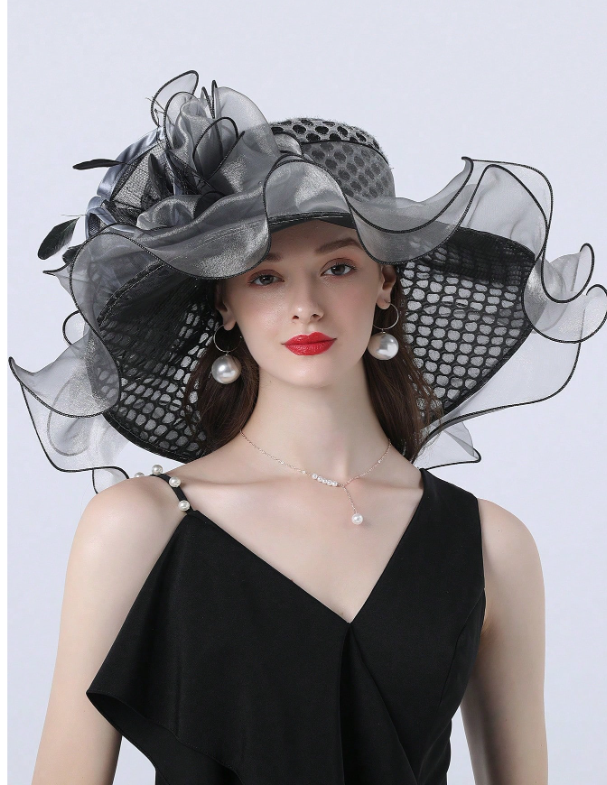 Organza Wedding Bridal Fascinator Hats Tea Party Dress Hat
