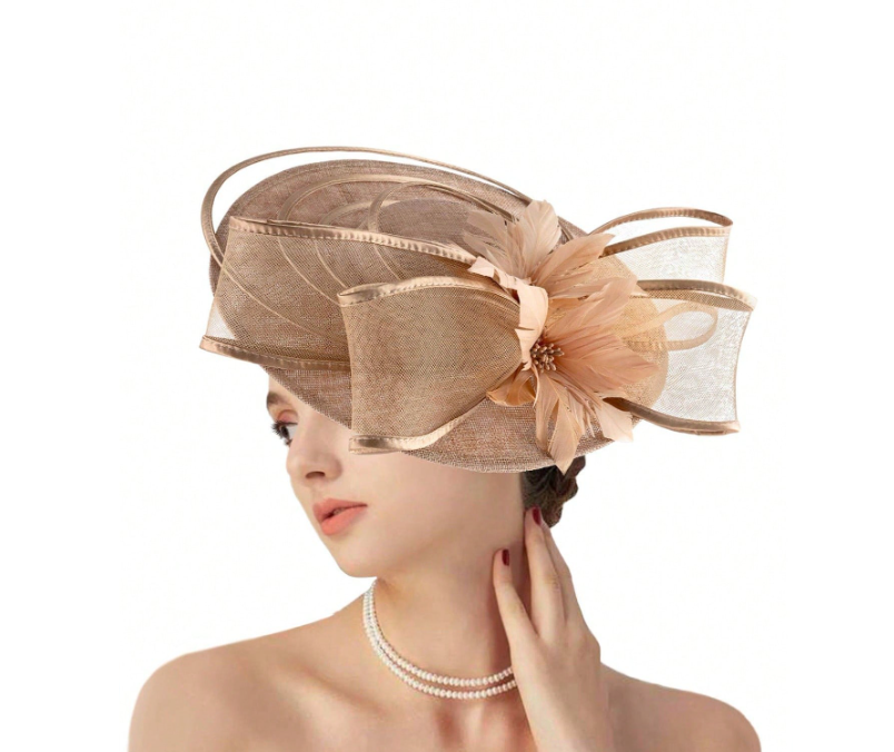 Sinamay Fascinator Hat For Women, Charming Tea Party Formal Hat