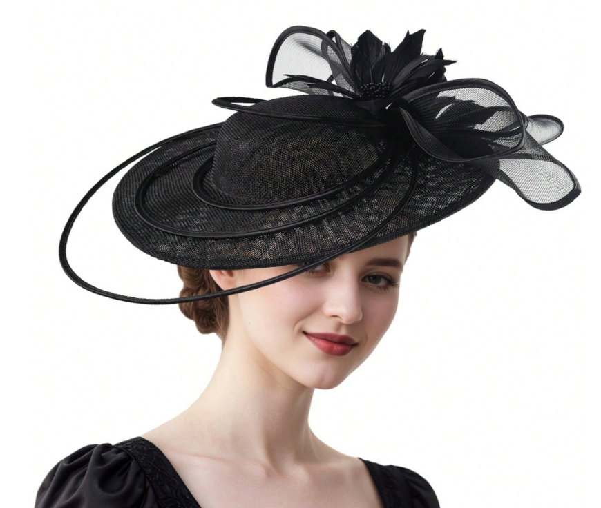 Sinamay Fascinator Hat For Women, Charming Tea Party Formal Hat