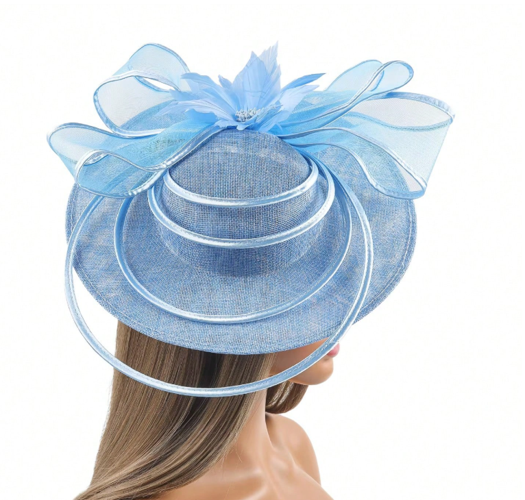 Sinamay Fascinator Hat For Women, Charming Tea Party Formal Hat