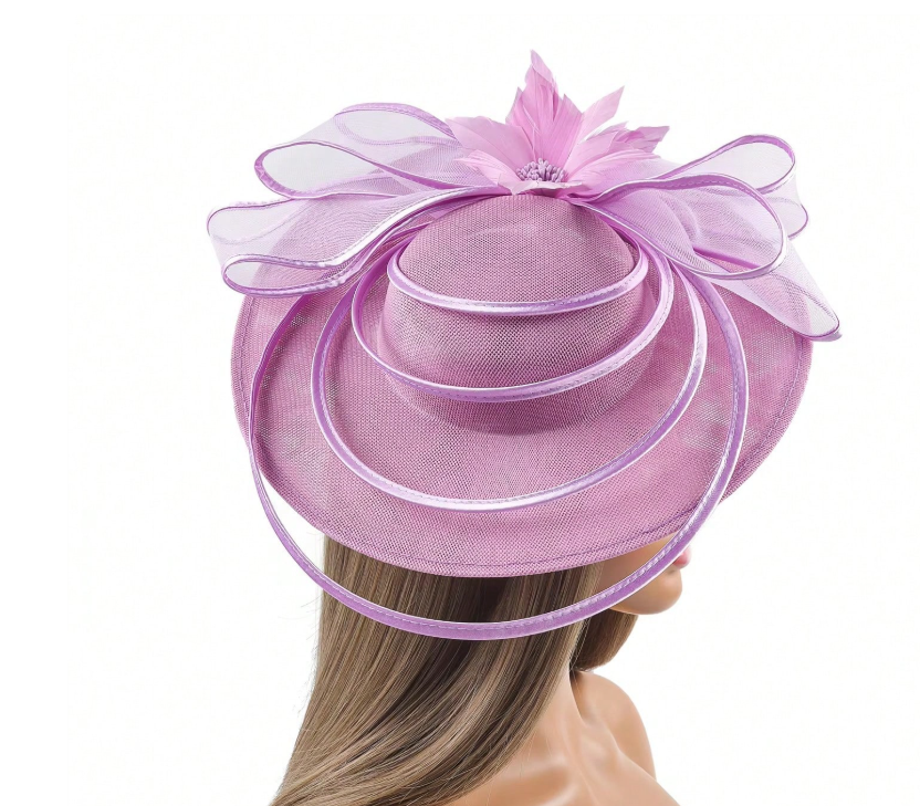 Sinamay Fascinator Hat For Women, Charming Tea Party Formal Hat