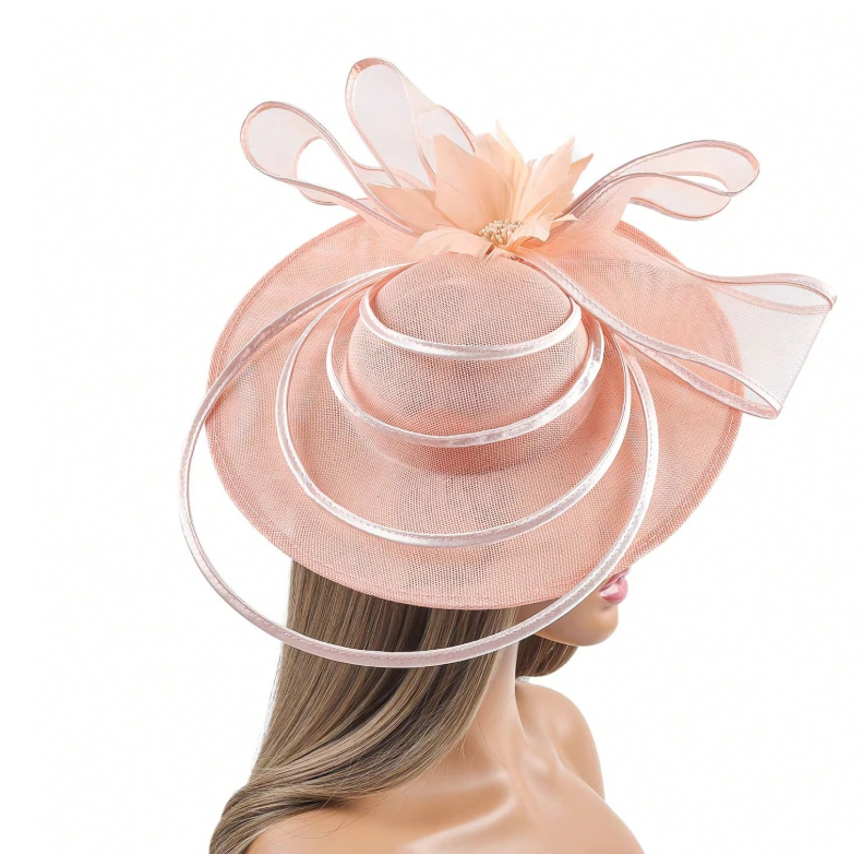 Sinamay Fascinator Hat For Women, Charming Tea Party Formal Hat