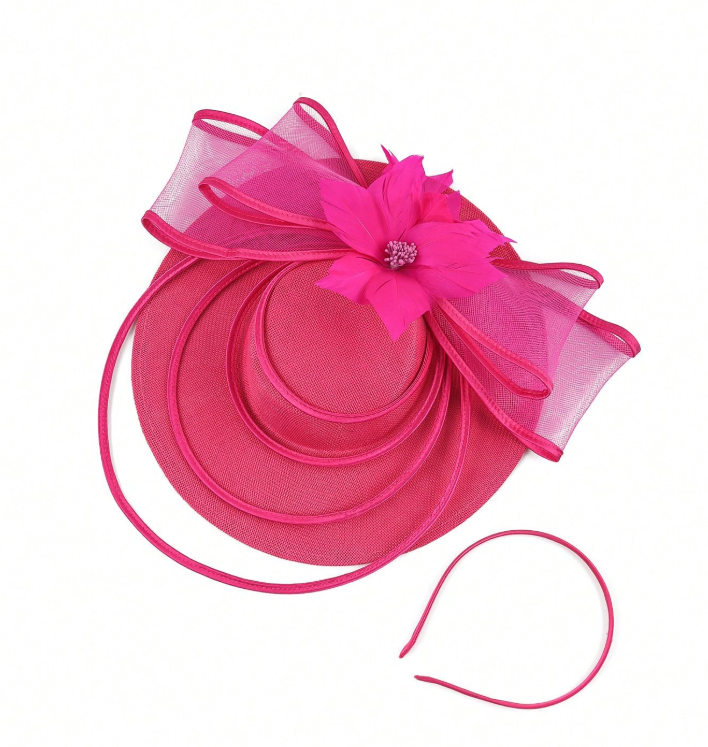 Sinamay Fascinator Hat For Women, Charming Tea Party Formal Hat