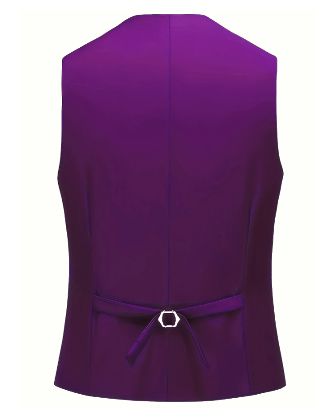 Men Slim 3 Pieces Tuxedo Prom Suit Purple