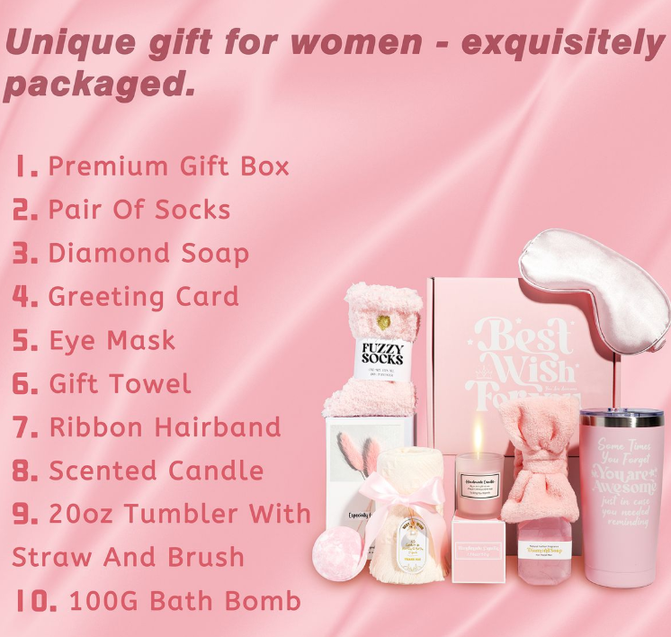 Bridal Spa Gift Box - 9 Pieces Self Care Package