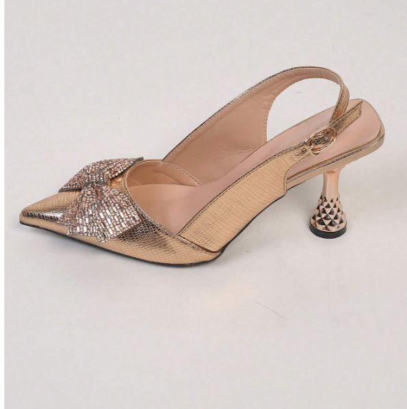 Pointed Toe Stiletto Heels With Pyramid Heels