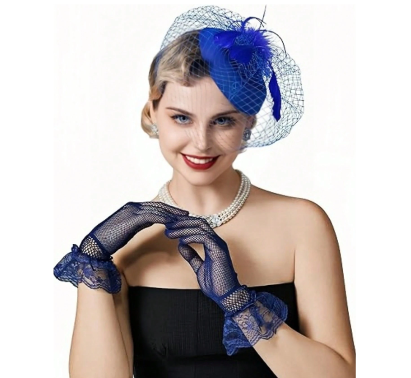 Tea Party Fascinator Blue