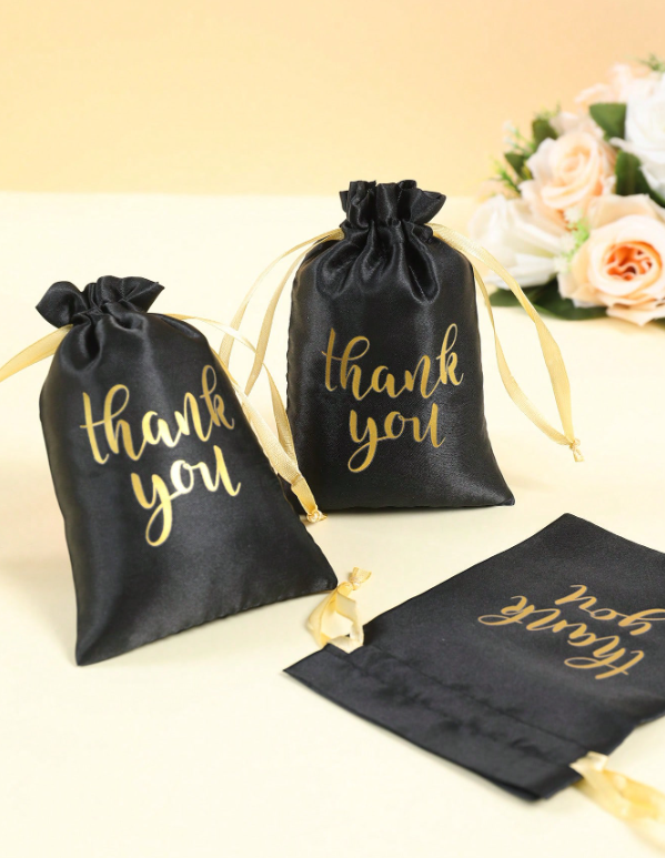 20Pcs Thank You Satin Gift Bags