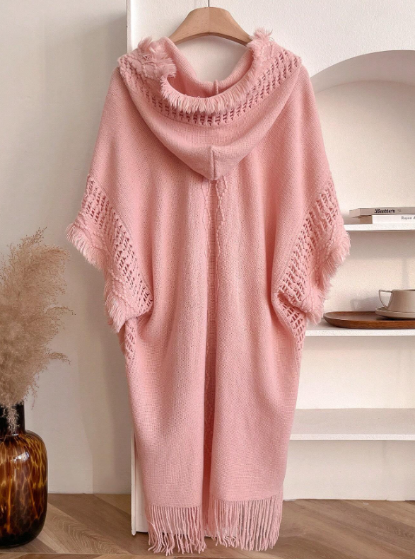 Bohemian Style Warm Knitted Pullover Shawl