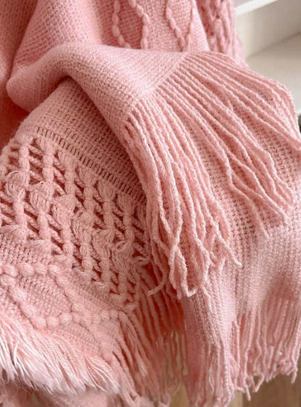 Bohemian Style Warm Knitted Pullover Shawl