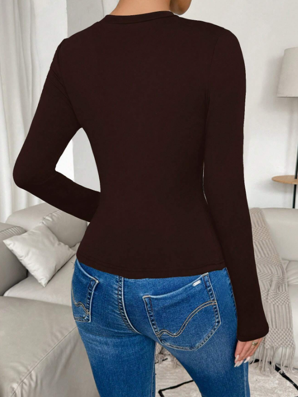Knitted Thermal Crew Neck Long Sleeve Base Layer Top