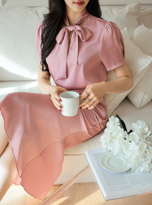 DAZY 2pcs/Set Puff Sleeve Blouse And Skirt