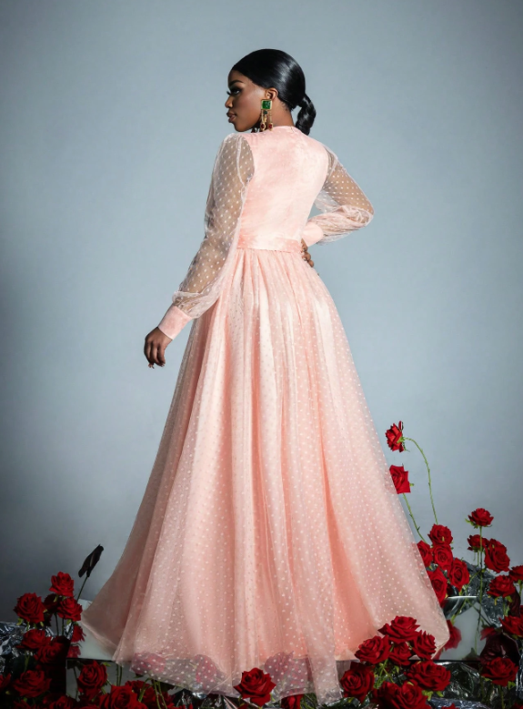 Elegant V-Neck Prom Evening Dress