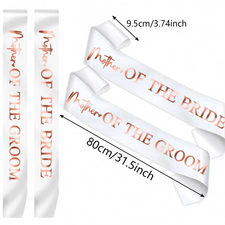 Mother Of The Groom and Mother of The Bride Sashes